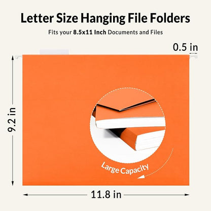 SUNEE Hanging File Folders, 25 Pack Letter Size Hanging File Folders - Image 5