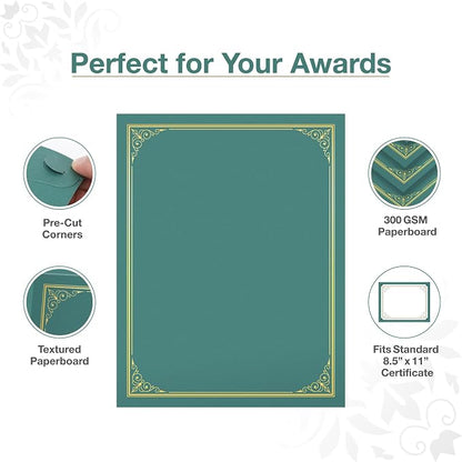 BELLE KR® Green Certificate Holders 8.5 x 11, Documents and Diplomas - Image 2