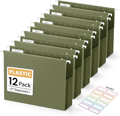 Sooez Extra Capacity Plastic Hanging File Folders, File Organizer by Sooez