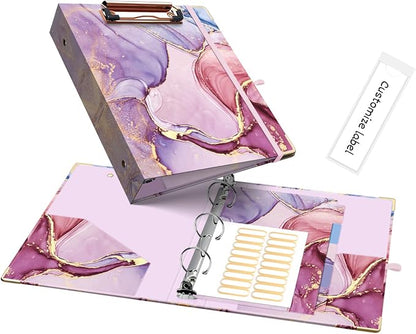 Ospelelf Mini 3 Ring Binder 1 Inch, Cute Pink Marble by OspelelfOfficeSupplies