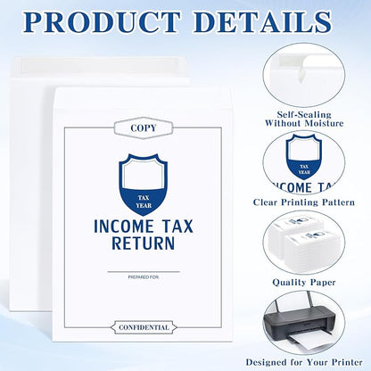 chiazllta 100Pcs Income Tax Return Envelope - Image 3