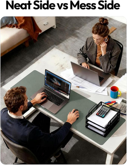 YSAGi Leather Desk Protector, Office Mat, Large Mouse Mat, Non-Slip PU Leather - Image 6