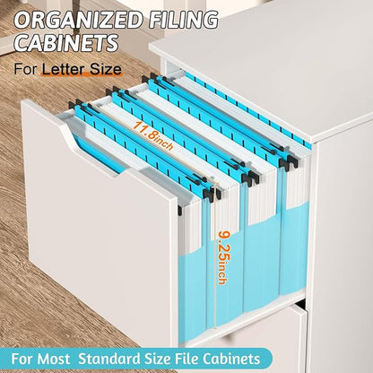 Plastic Hanging File Folders Expandable, 12 Pack Extra Capacity Hanging File - Image 3