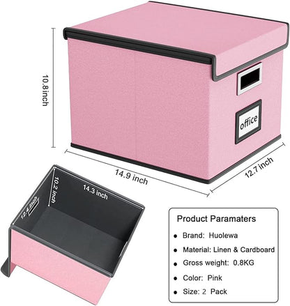 Collapsible File Storage Organizer Boxes - Image 6