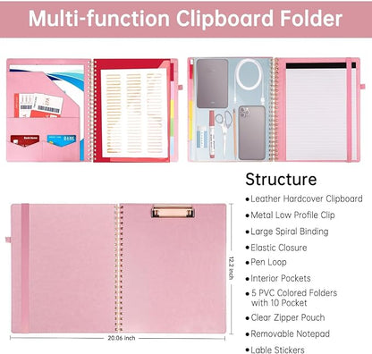 HAUTOCO Spiral Leather Clipboard Folio - Image 3