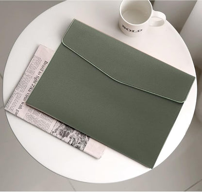 FYY File Folder, PU Leather A4 Document Holder File Organizer Filing Envelope - Image 6