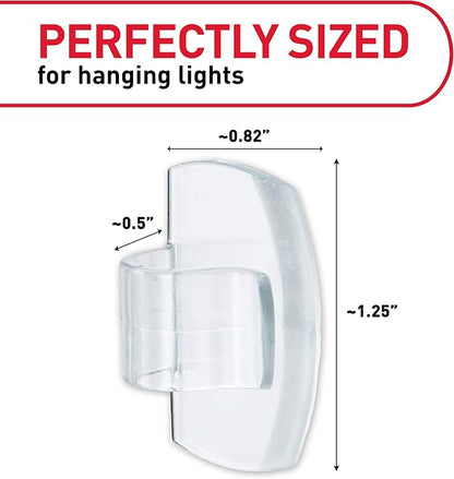 Command Outdoor Light Clips, 20 Clear Clips and 24 Command Strips, Damage-Free - Image 2