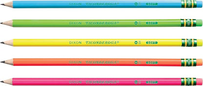 Ticonderoga Neon Pencils, #2 Pre-Sharpened Wood Pencils - Image 3