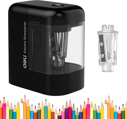 deli Electric Pencil Sharpener, Portable Pencil Sharpener by delioffice