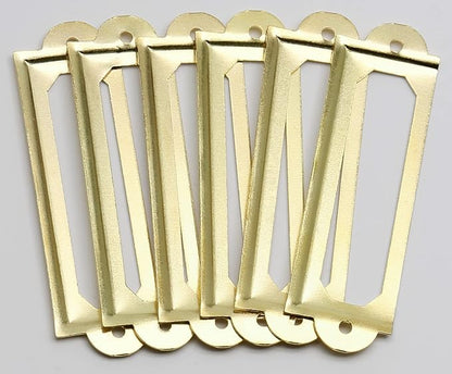 50 PCS Metal Label Holders 60x17mm Gold - Image 6