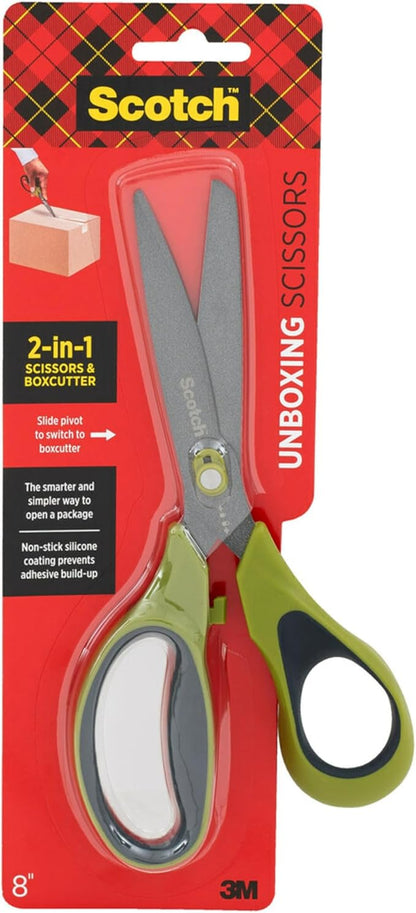 Scotch Non-Stick Unboxing Scissors, Dual-Function Scissors and Boxcutter by Unknown