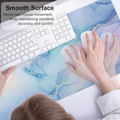 QIYI Large Mouse Pad, PU Leather Desk Mat - Image 5