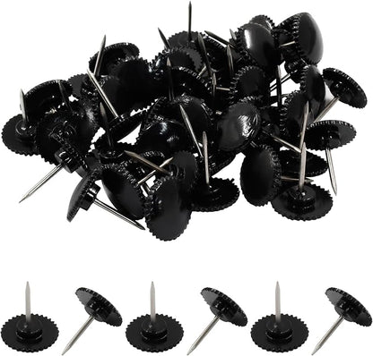 Piutouyar 100 Pcs Black Push Pins, Plastic Thumb Tacks - Image 5