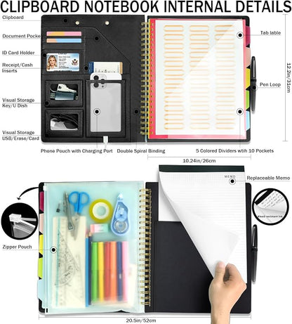 Foldable Spiral Clipboard Folio - Image 2