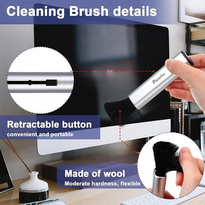 Patelai 6 Pack Retractable Keyboard Cleaning Brushes, Anti-Static Soft Bristle - Image 2