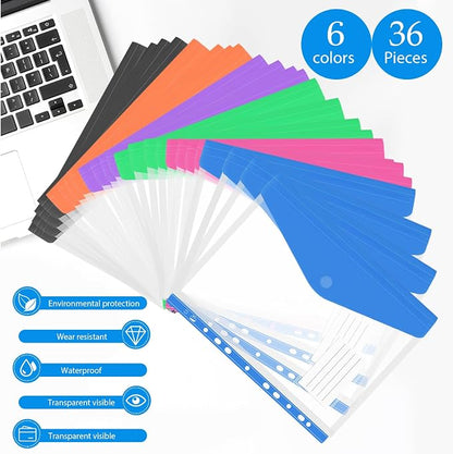 36 Pack Binder Folders with Pockets 11 Holes Expandable Dividers - Image 8