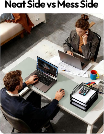 YSAGi Leather Desk Protector, Office Mat, Large Mouse Mat, Non-Slip PU Leather - Image 6