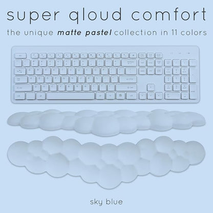 Blue Cloud Keyboard Wrist Rest – Create-ables Qloud Blue Wrist Rest - Image 3