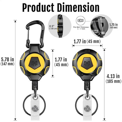 MNGARISTA Retractable Keychain Badge Reel Retractor Holder, 2 Pack - Image 5