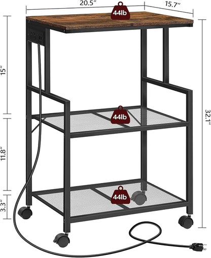 MAHANCRIS Mobile Printer Stand, 3-Tier Industrial Printer Cart - Image 5