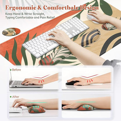 Gimars 4 in 1 Mouse Pad and Keyboard Wrist Rest Set, Large Mouse Pad - Image 6