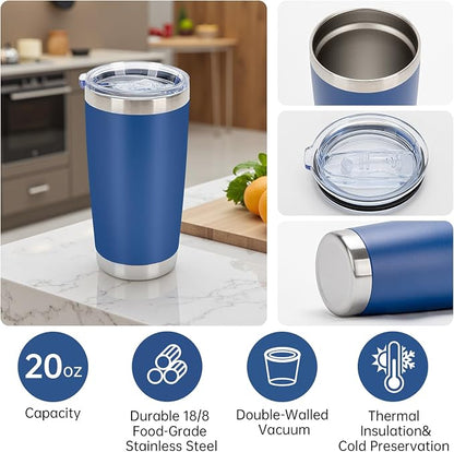 IEOVIEE 32 Pack, 20oz Stainless Steel Bulk Tumblers with Lids and Straws, Double Wall Insulated Travel Coffee Mug, Durable Powder Coated Tumbler Bulk Cup for Cold and Hot Drinks(Mixed Color) - Image 5