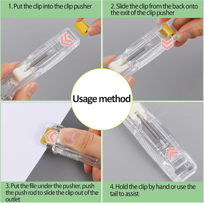 2 Pcs Portable Handheld Paper Clam Clip Dispenser - Image 2
