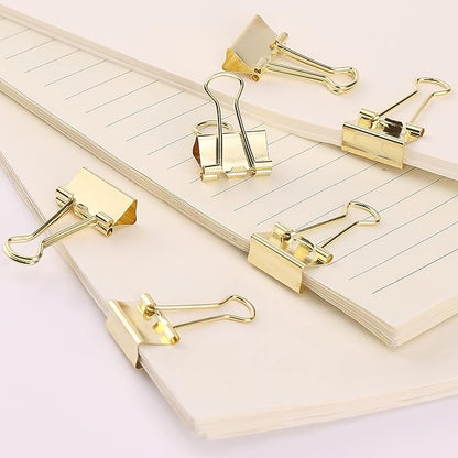 Mr. Pen- Small Binder Clips, Small Size | Gold Metal Binder Paper Clips - Image 6