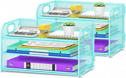 Cawukege 2 Pack 3 Tier Paper Organizer by Cawukege