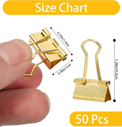 Binder Clips, 50 Pack, 0.75 in Small Paper Clips - Image 2