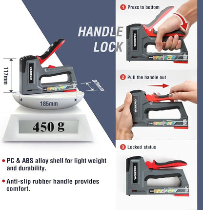 WORKPRO Staple Gun, Manual Brad Nailer - Image 4