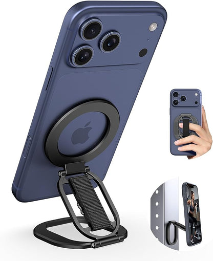 Foldable Double Sided Ring Magnetic Phone Grip & Kickstand, Finger Loop Strap by GMETINK