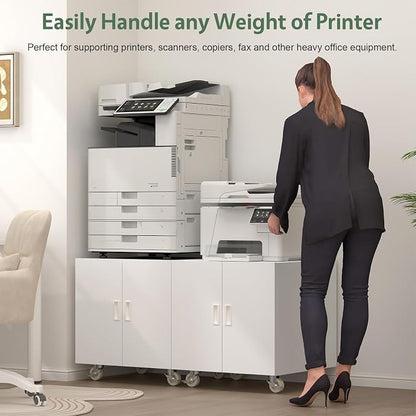 Metal Printer Stand, Rolling Table - Image 5