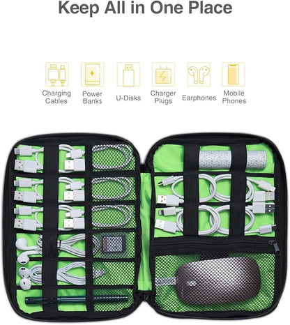 Luxtude Travel Cable Organizer Bag, Flat Cord Organizer Case, Travel Essentials - Image 4