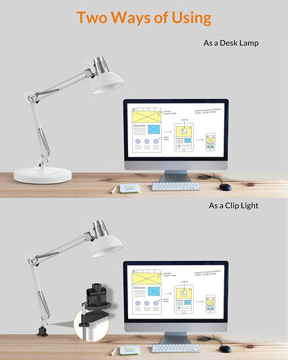 LEPOWER Metal Desk Lamp, Adjustable Goose Neck Architect Table Lamp - Image 4