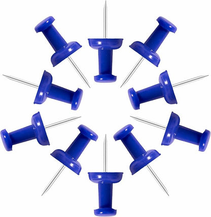 VAPKER Push Pins Tacks 120Pcs Solid Blue Thumb Tacks Larger Size Pin Map Tacks by VAPKER