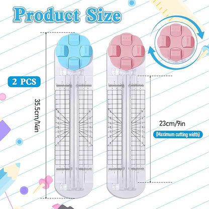 2 Pcs 4-in-1 Paper Cutter, Perforated, Creasing Blades - Image 2