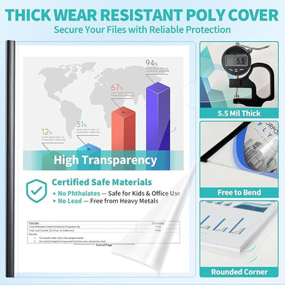 Binditek 40 Pack Clear Report Covers - Image 3