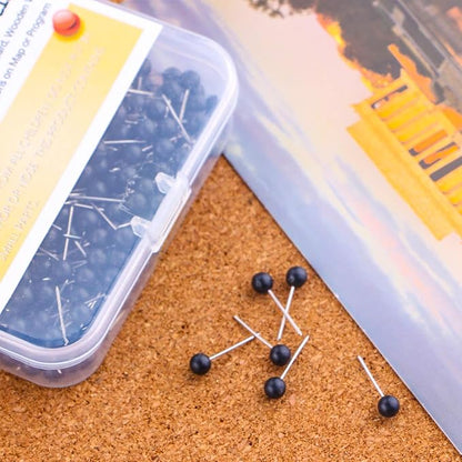 Push Pins Map Tacks 1/8-Inch Assorted Color Beads Head Map Marking Push Pins - Image 7