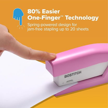 Bostitch Office InCourage Spring-Powered Compact Stapler, Half Strip, 20 Sheet - Image 8