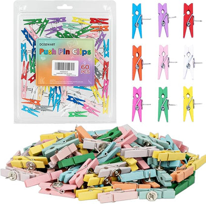 Push Pin Clips for Cork Board, Office and Home by DOSEWART