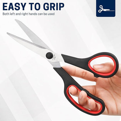 BURVAGY 8" 20 Pack All Purpose Heavy Duty Scissors- Comfort-Grip Sharp Scissors - Image 7