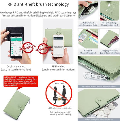 Genuine Leather RFID Blocking Passport Holder Wallet - Image 4