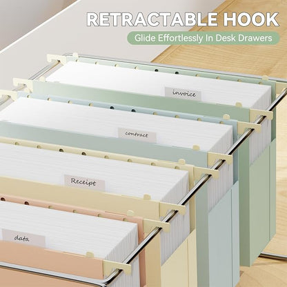 Plastic Extra Wide Hanging File Folder Letter Size, Heavy Duty Reinforced 3" - Image 6