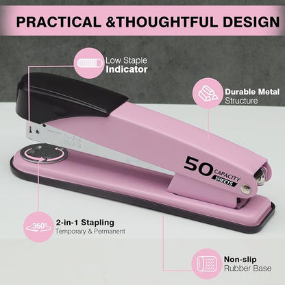 Metal Heavy Duty Stapler, 50 Sheet Capacity Stapler - Image 4