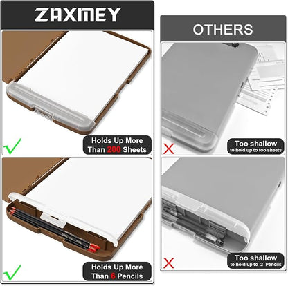 Plastic Clipboard with Storage, 8.5 x 11 Storage Organization Box Side-Opening - Image 5