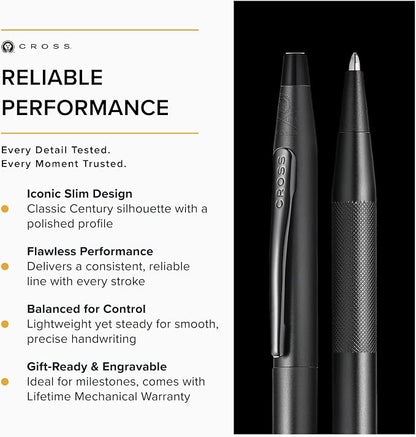 Cross Classic Century Black PVD Micro-knurl Ballpoint Pen - Image 4