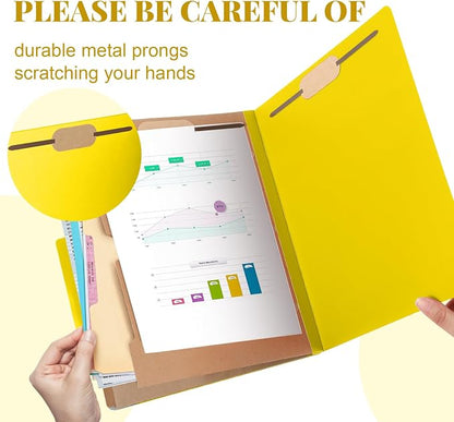 Skyygemm 12 Pcs Classification Folders Letter Size, 2 Pocket Dividers - Image 3