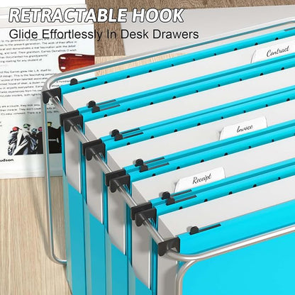 Plastic Hanging File Folders Expandable, 12 Pack Extra Capacity Hanging File - Image 6