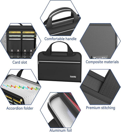 Tamfile Accordion File Organizer, Enhanced Fireproof Important Document - Image 5